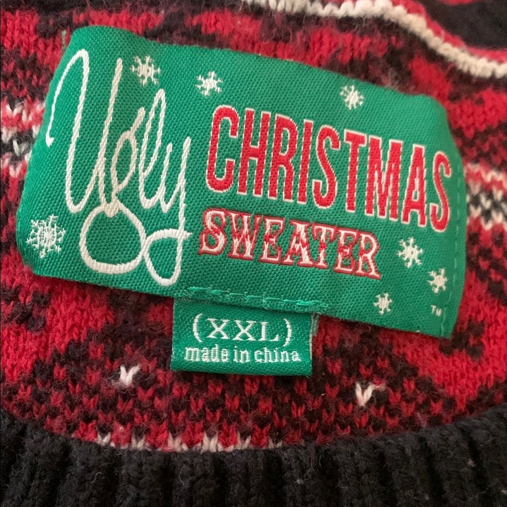 Ugly Christmas Sweater Rudolph Reindeer Small Double Sided Poopin Peppermints View 5